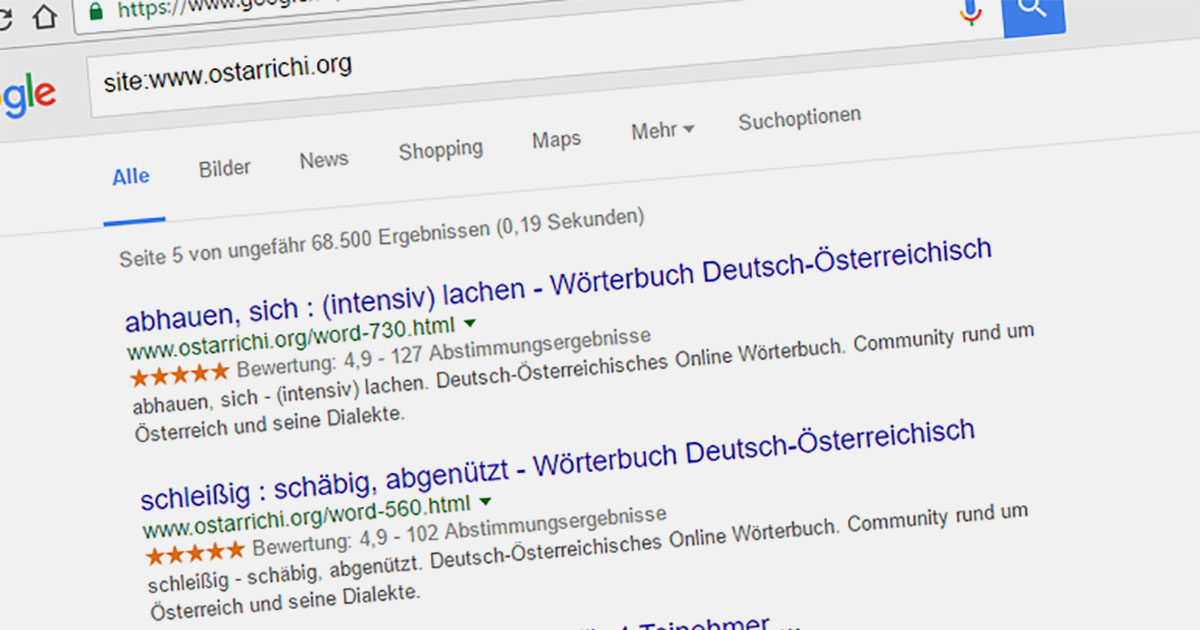Google Rating in Search Results for Webpages • Russwurm Google Rating in Search Results for Webpages • Russwurm